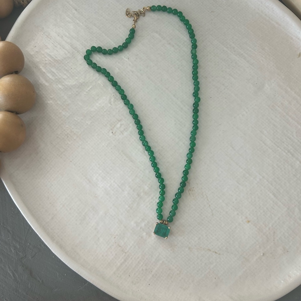 Green Beaded Necklace